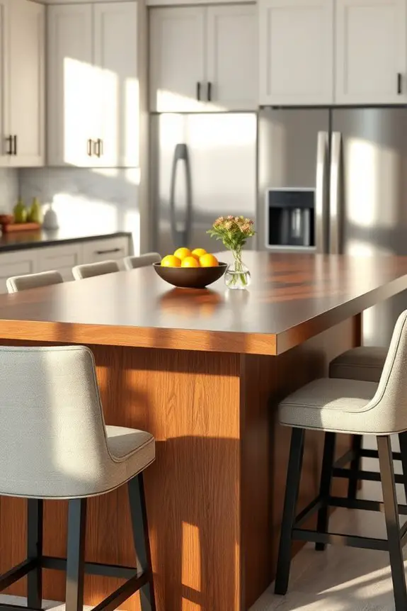 inviting brown kitchen seating