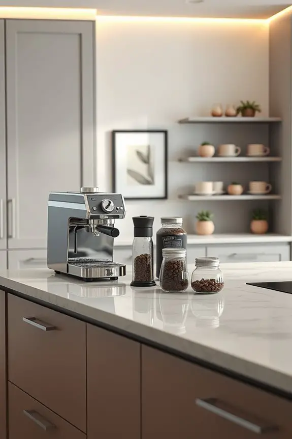 inviting coffee bar lighting