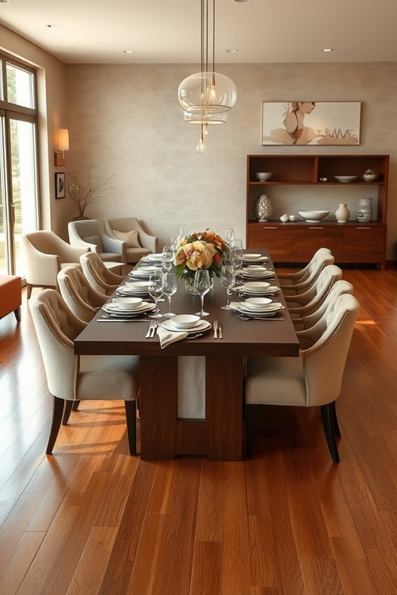 inviting communal dining experience