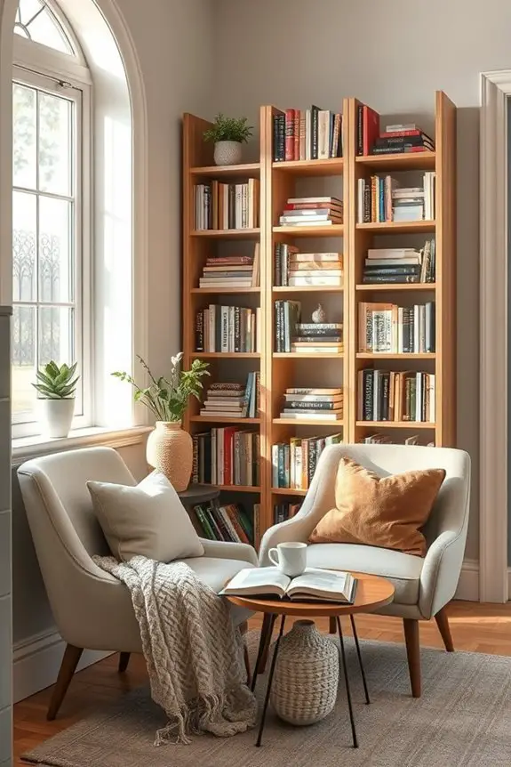 inviting entryway book display