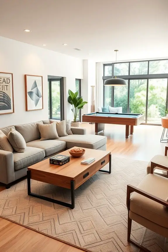 inviting family game room