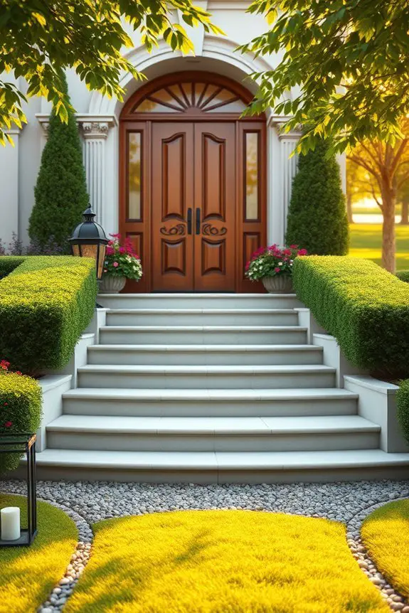 inviting front steps design