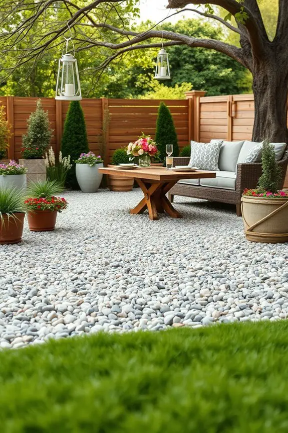 inviting gravel patio gatherings