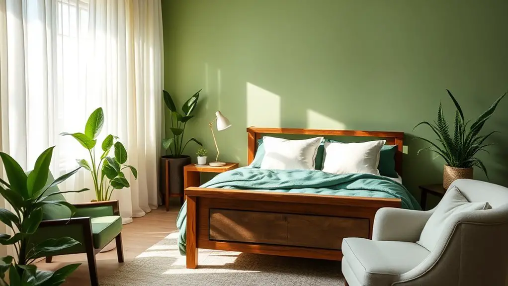 inviting green bedroom designs