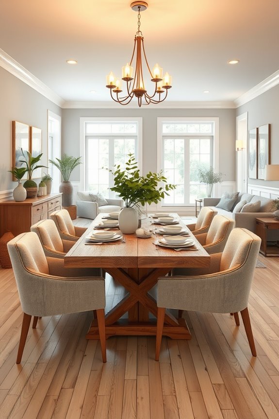 inviting open dining space