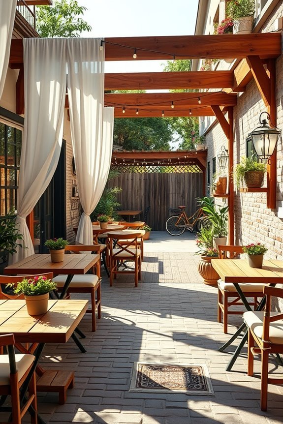 inviting outdoor coffee experience