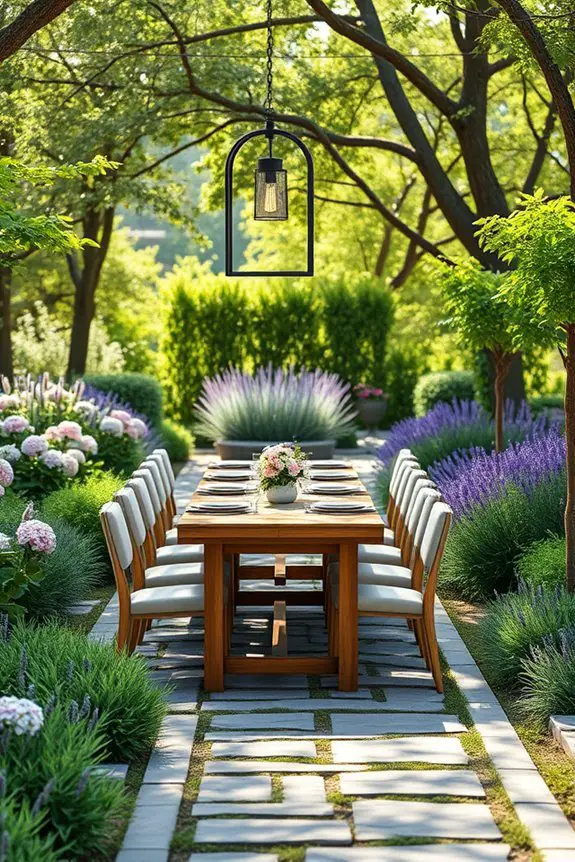 inviting outdoor dining ambiance