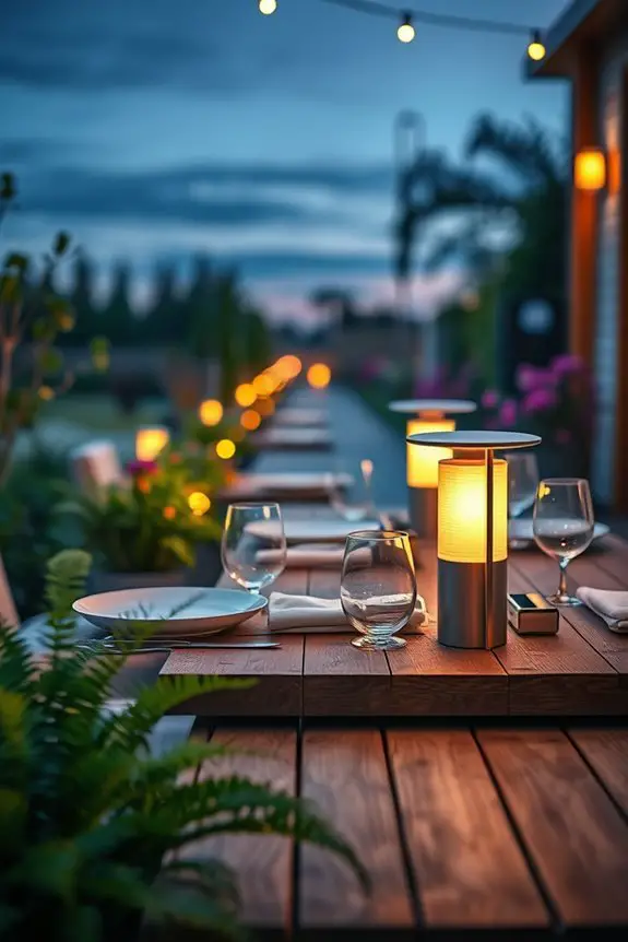 inviting outdoor dining ambiance