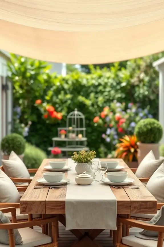 inviting outdoor dining atmosphere
