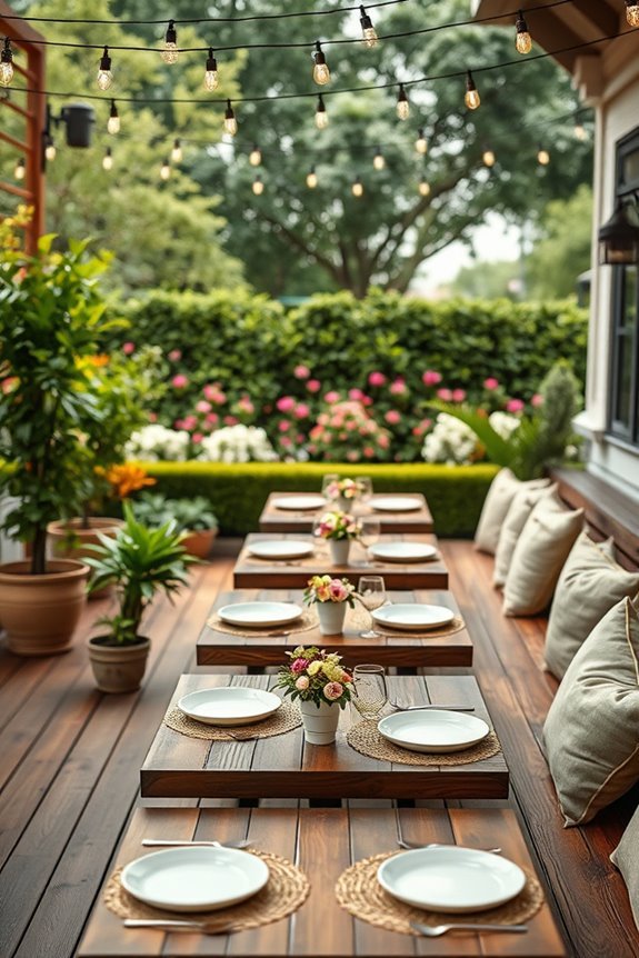 inviting outdoor dining experience