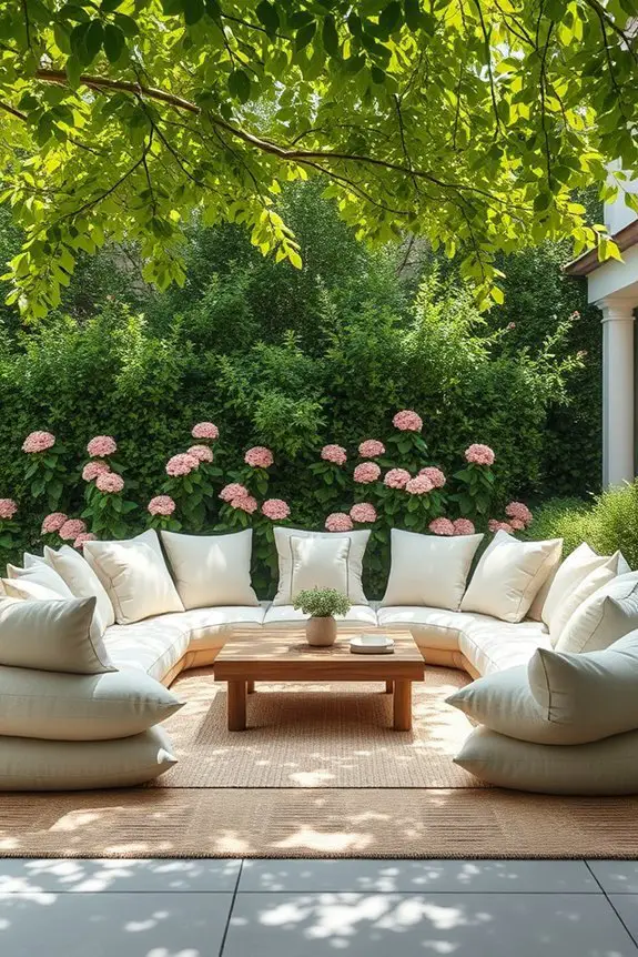 inviting outdoor lounge setup