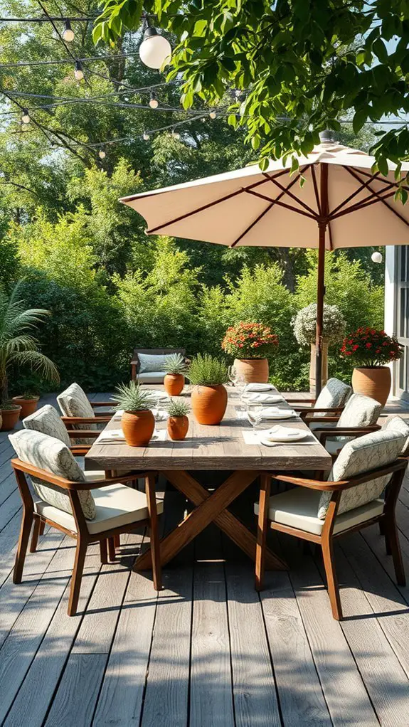 inviting outdoor patio atmosphere