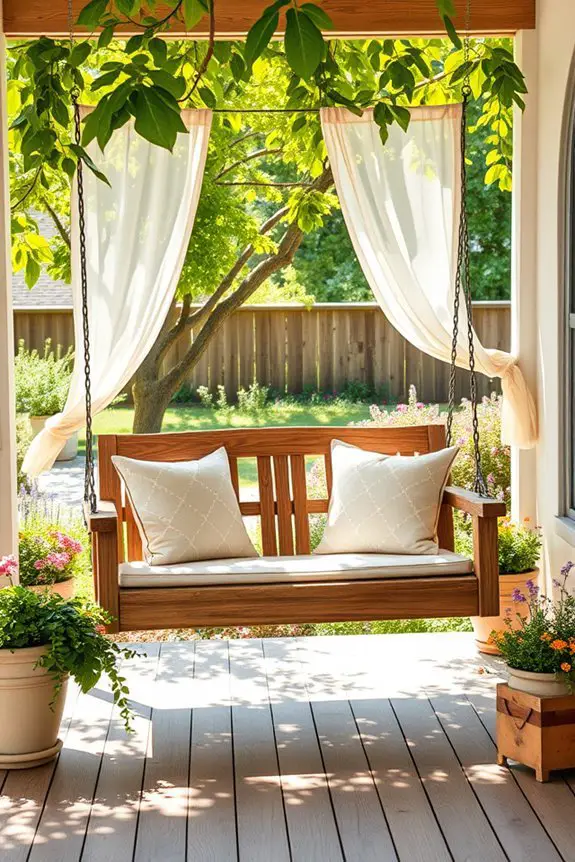 inviting outdoor relaxation space