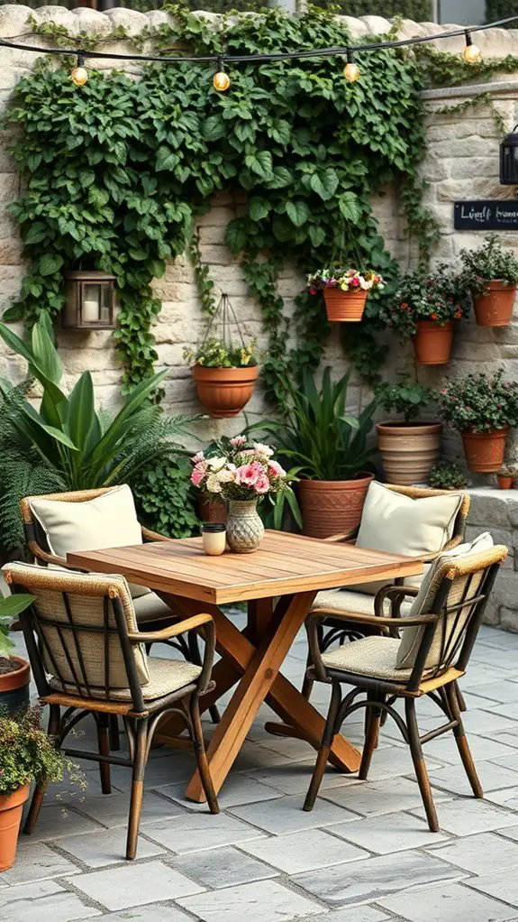 inviting outdoor seating area