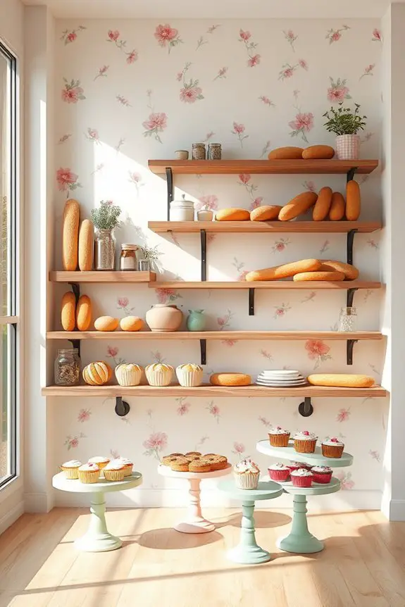 inviting pastel bakery ambiance