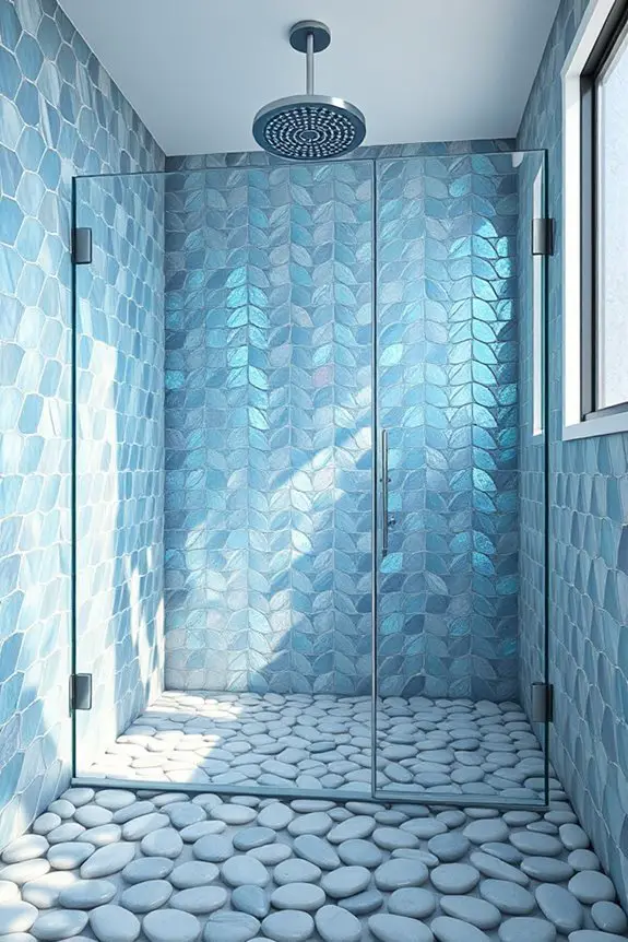 iridescent elegance in bathrooms