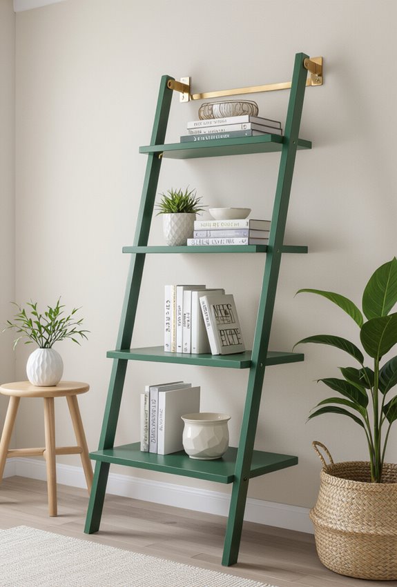 jade ladder shelf elegance