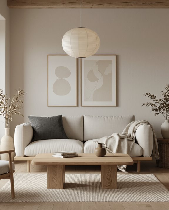 japandi serene living room