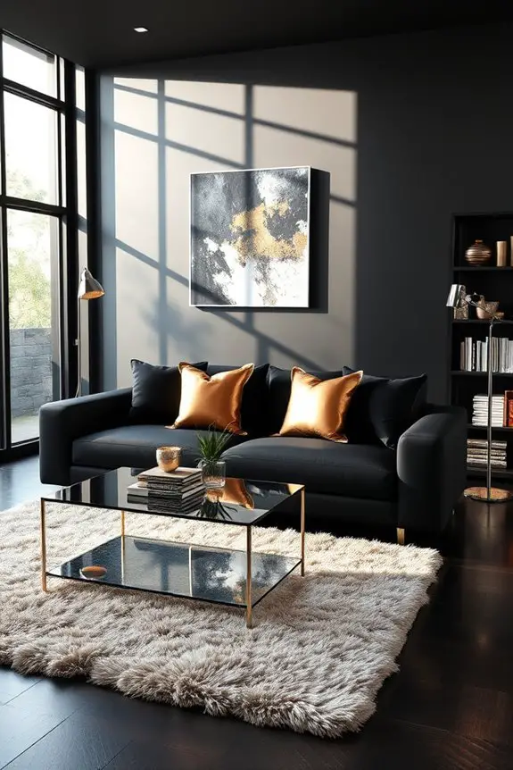 jet black elegance with metallics