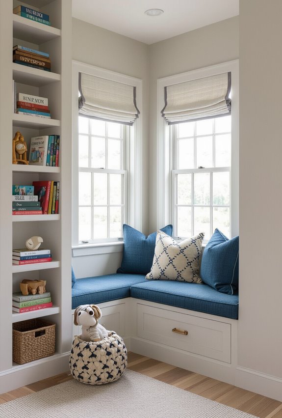 jewel toned cozy reading nook