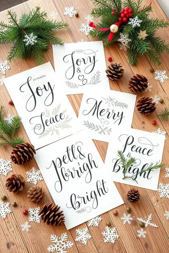 joyful holiday typography decor