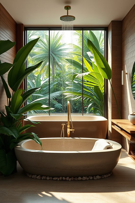 jungle inspired bathroom retreat