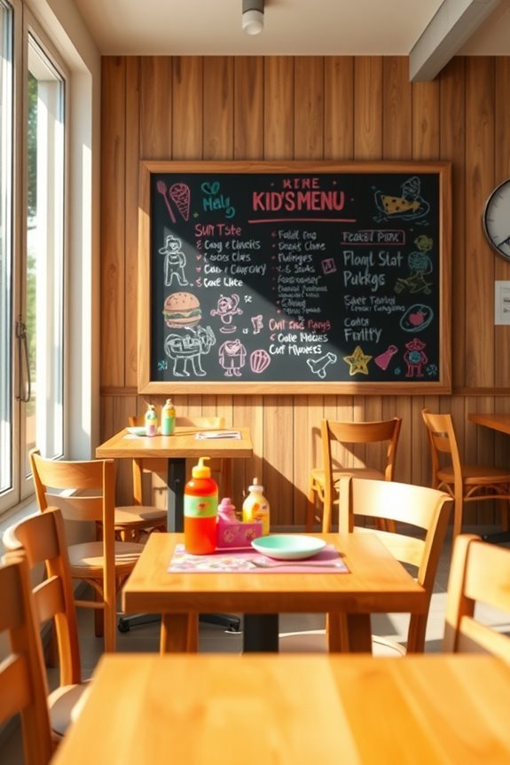 kid friendly interactive menu