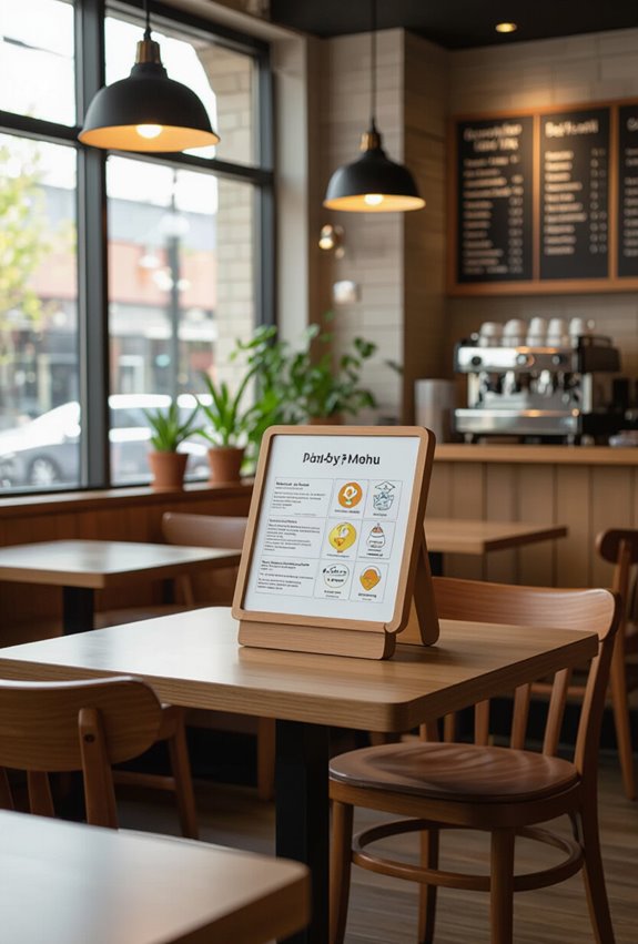 kid friendly simple picture menu
