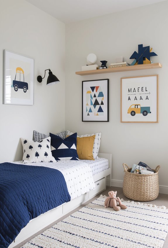 kid made personalized budget wall art