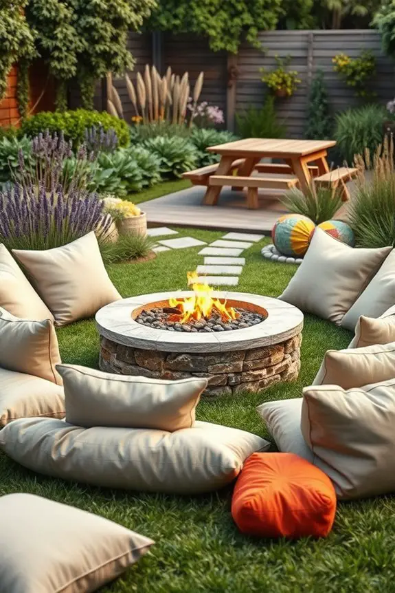 kid safe fire pit seating