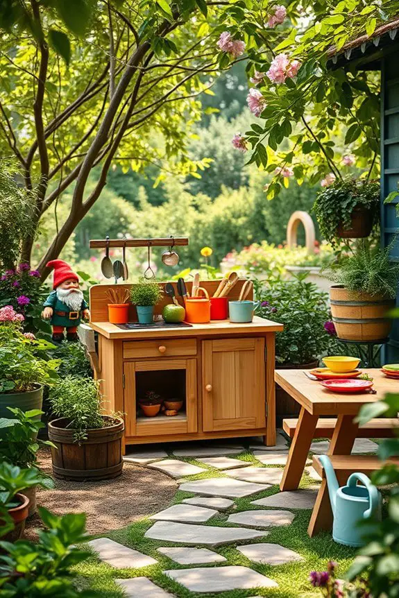 kids cooking area setup