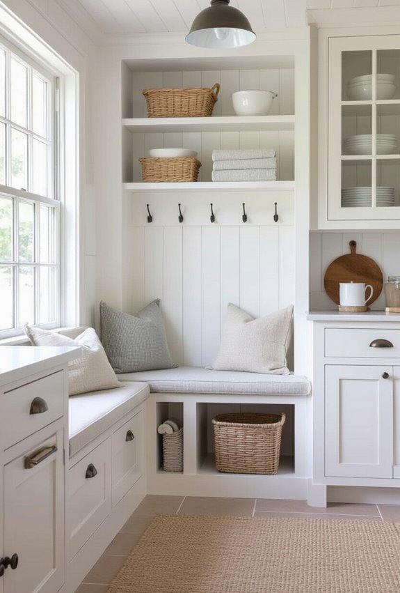 kitchen entry organized storage nook