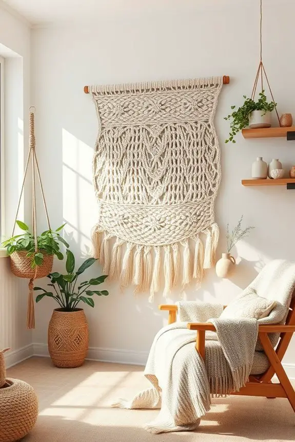 knitted wall art charm
