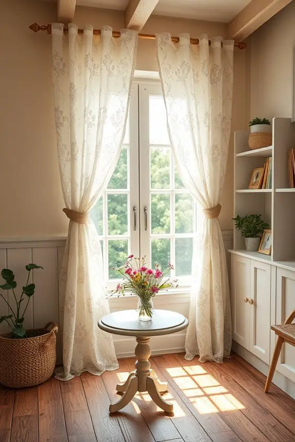 lace curtains for cottagecore charm