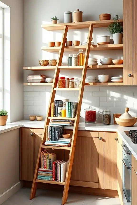 ladder shelf for storage