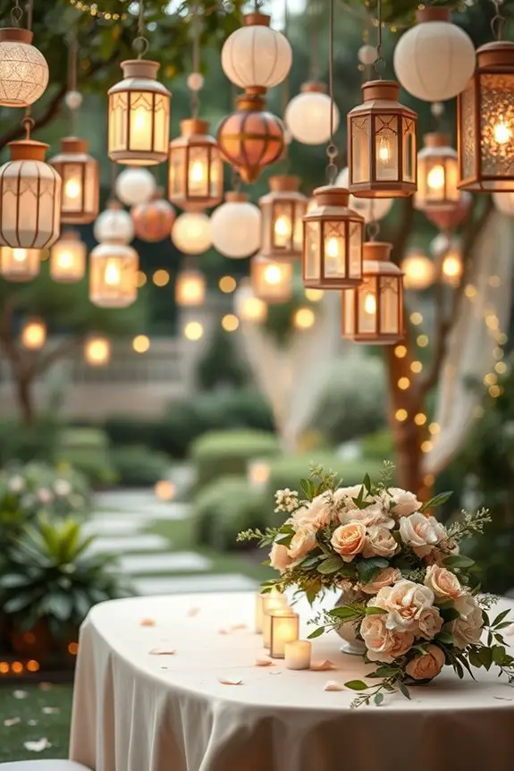 lanterns enhance romantic ambiance