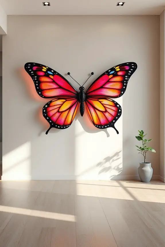 large butterfly wall sculptures