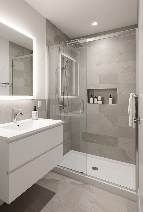 large format tiles enlarge space