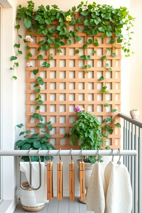 lattice for plants and laundry