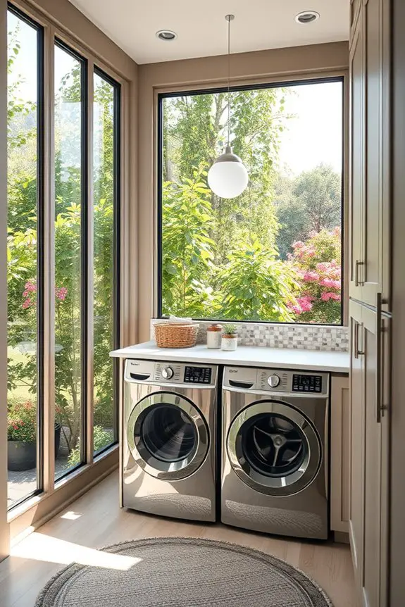 laundry with scenic views