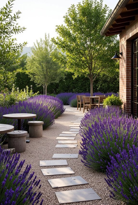 lavender scented garden pathways