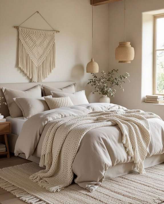 layer macram and throws