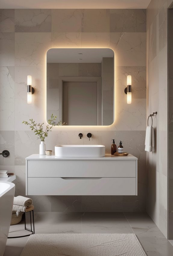 layered adjustable bathroom lighting