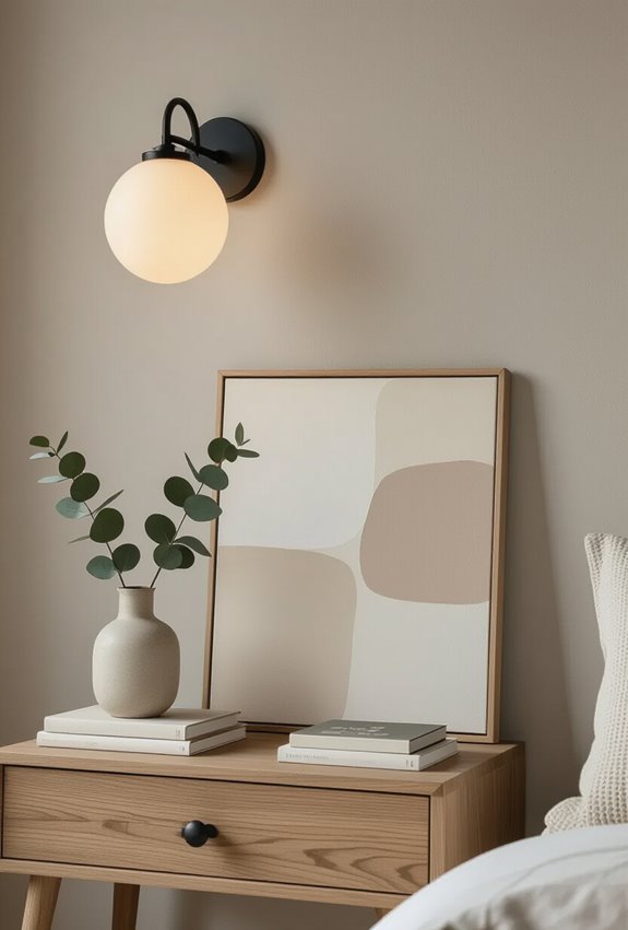 layered bedside sconce artwork