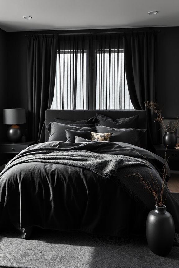 layered black textile elegance