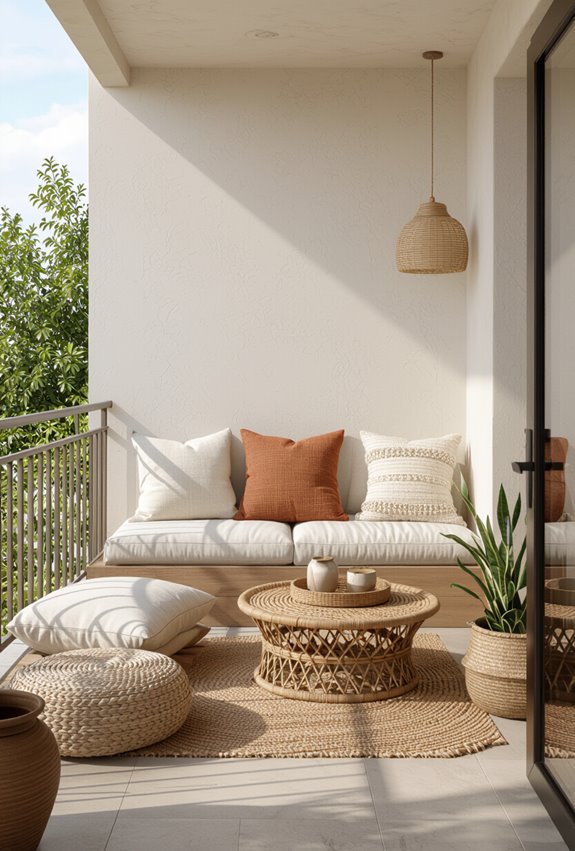layered boho floor seating