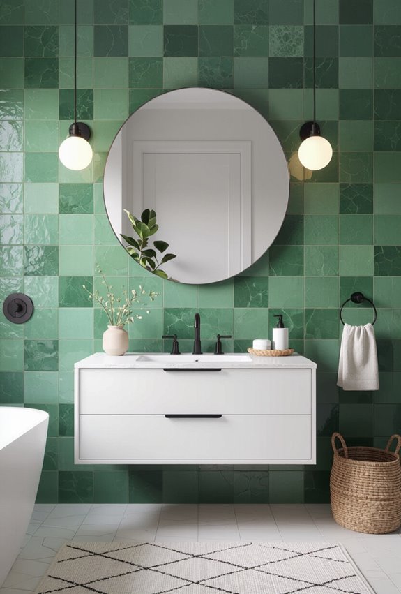 layered botanical green patchwork