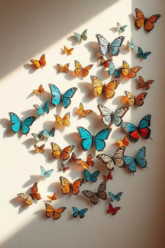 layered butterfly wall decor