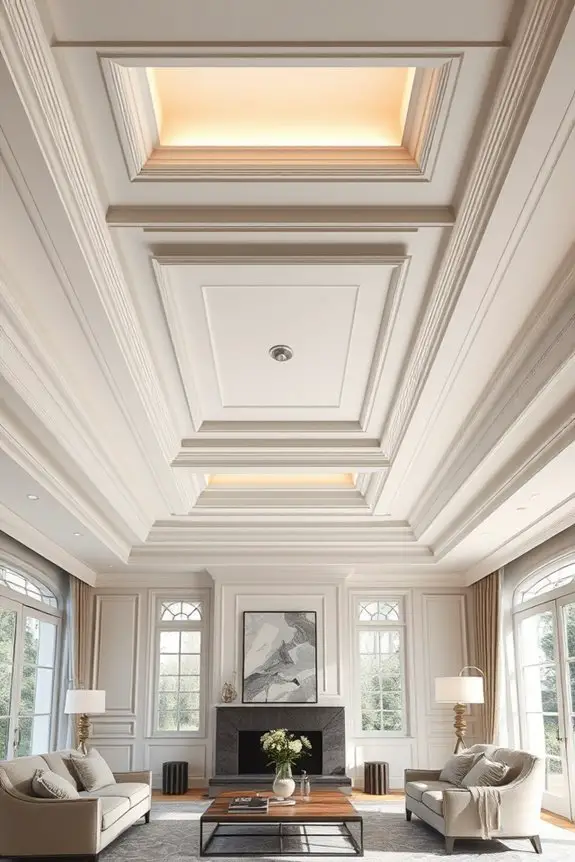 layered ceiling design ideas