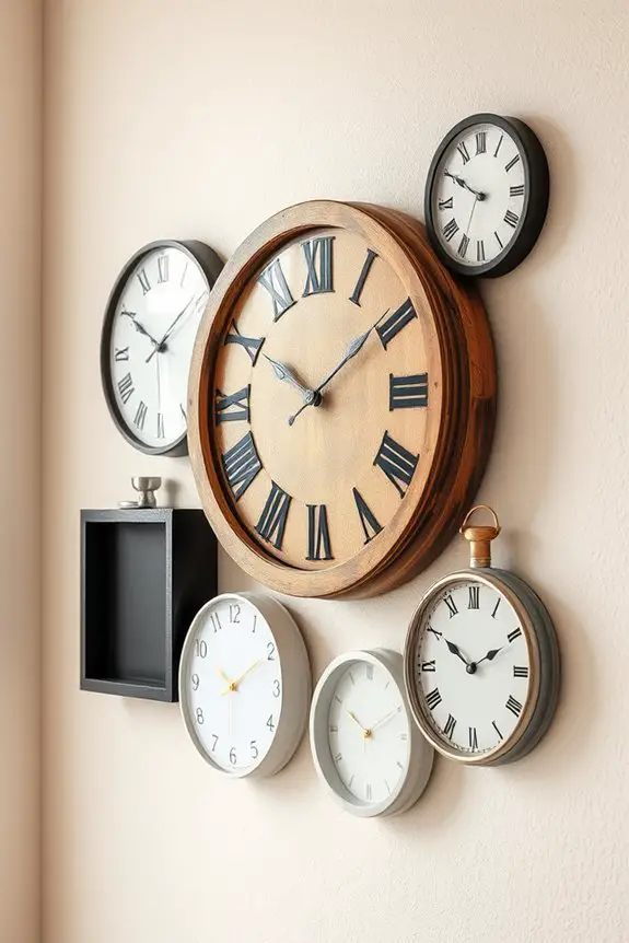 layered clock wall designs